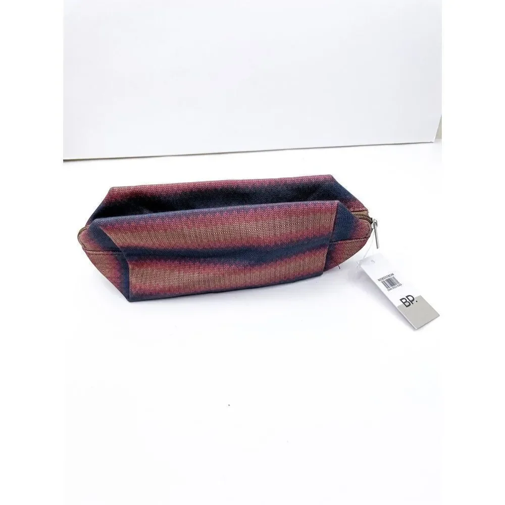 NWT BP. Loaf Canvas Pouch in Blue- Pink Multi at Nordstrom‎